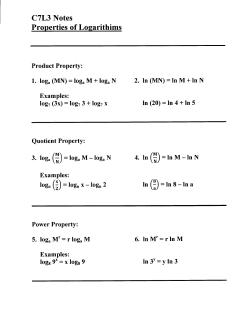 Properties of Logarithims