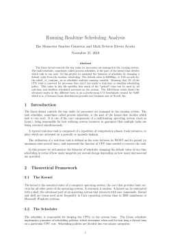 Running Realtime Scheduling Analysis