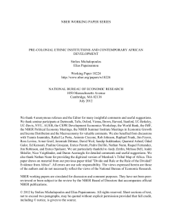 Pre-colonial Ethnic Institutions and