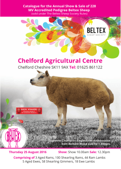 Beltex Cover - Beltex Sheep Society