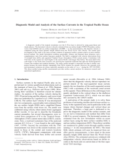 Diagnostic Model and Analysis of the Surface Currents in the