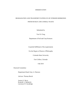 Degradation and transport pathways of steroid hormones from