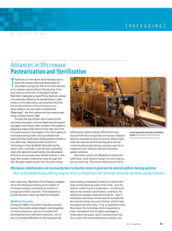 Advances in Mirowave Pasteurization and Sterilization