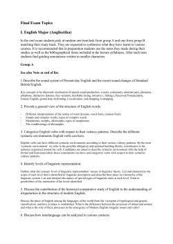 English Literature and Culture