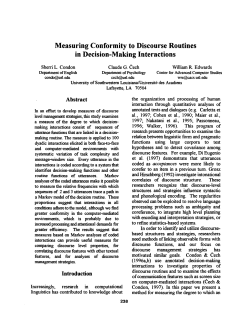 Measuring Conformity to Discourse Routines in Decision