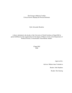 The Georgia-Abkhazia Conflict Critical Factors Shaping the Present