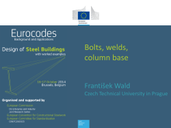 Bolts, welds, column base