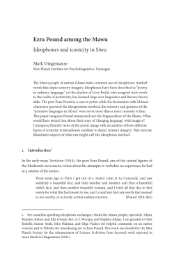 Ezra Pound among the Mawu: Ideophones and