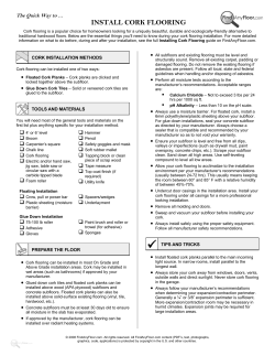 The Quick Way to Install Cork Flooring