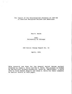 SC34 The Impact of the Televangelist Scandals of 1987