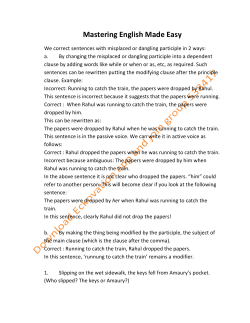 Exercise 9 answers to Correction of errors (modifiers)