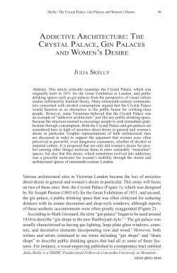 addictive architecture: the crystal palace, gin palaces and women`s