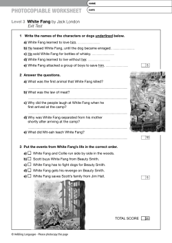 photocopiable worksheet