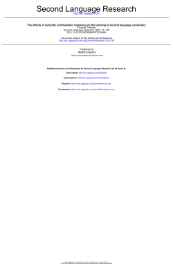 Second Language Research - The University of Auckland