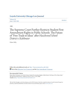 The Supreme Court Further Restricts Student