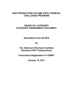 Category Assessment Document