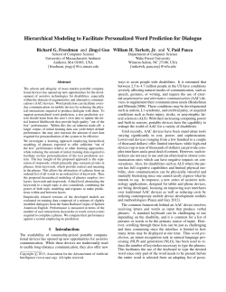 Hierarchical Modeling to Facilitate Personalized Word Prediction for