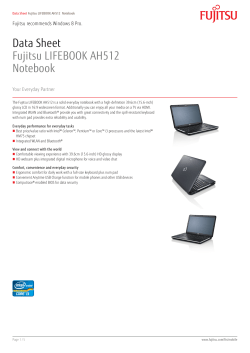 Data Sheet Fujitsu LIFEBOOK AH512 Notebook