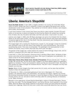 Liberia: America`s Stepchild