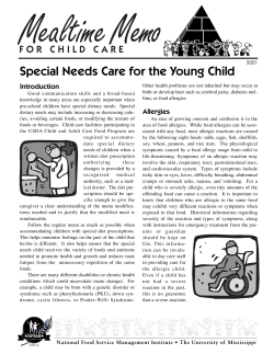 Special Needs Care for the Young Child