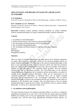 Advantages and Disadvantages of Air Quality Standards
