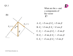 What are the x- and f Q1.1 y-components of the vector о E? A. E = E