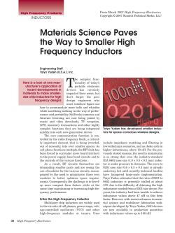 Materials Science Paves the Way to Smaller High Frequency Inductors
