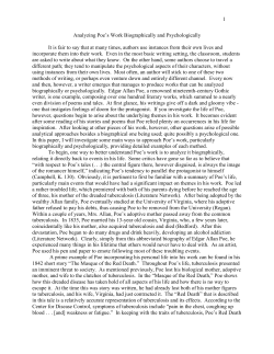 1 Analyzing Poe`s Work Biographically and