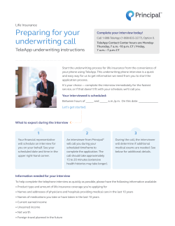 Preparing for your underwriting call