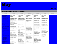Sandefur`s 5th Grade Calendar