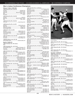 Men`s Indoor Conference Champions