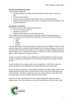 Teacher and Technician sheet