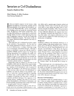 Terrorism or Civil Disobedience: