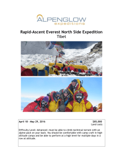 Rapid-Ascent Everest North Side Expedition Tibet
