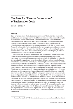The Case for &ldquo;Reverse Depreciation&rdquo; of Reclamation Costs