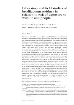 Laboratory and field studies of brodifacoum residues
