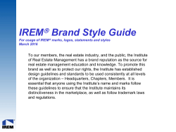 IREM Brand Style Guide - Institute of Real Estate Management