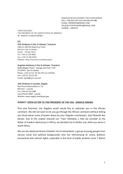 Open Letter to Presidente Obama