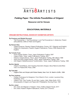 Folding Paper: The Infinite Possibilities of Origami