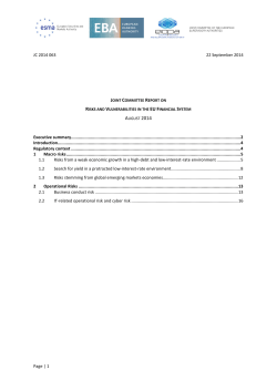 JC 2014 063 - European Banking Authority