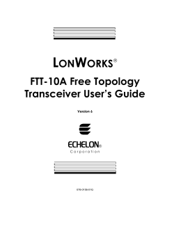 FTT-10A Free Topology Transceiver User`s Guide