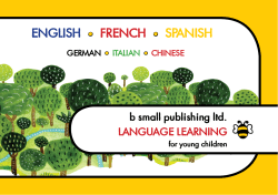 ENGLIsh &bull; FRENch &bull; spANIsh