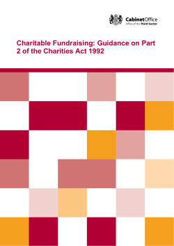 Charitable Fundraising: Guidance on Part 2 of the Charities Act 1992