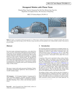 Hexagonal Meshes with Planar Faces