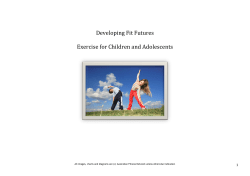 Developing Fit Futures Exercise for Children and Adolescents