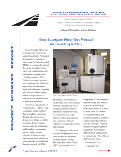 Best Superpave Shear Test Protocol for Predicting Rutting