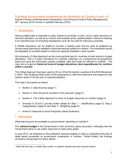 Tracking Government Investments for Nutrition at Country Level v.2