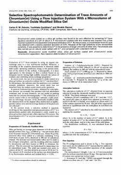 Selective Spectrophotometric Determination of Trace Amounts of