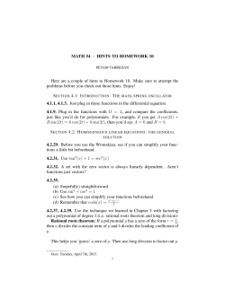 Hints - Math Berkeley