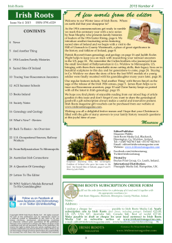 Sample Here - IRISH ROOTS Magazine